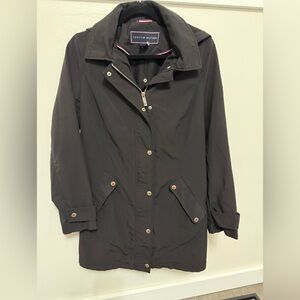 Raincoat Ladies Tommy Hilfiger Black Jacket size medium